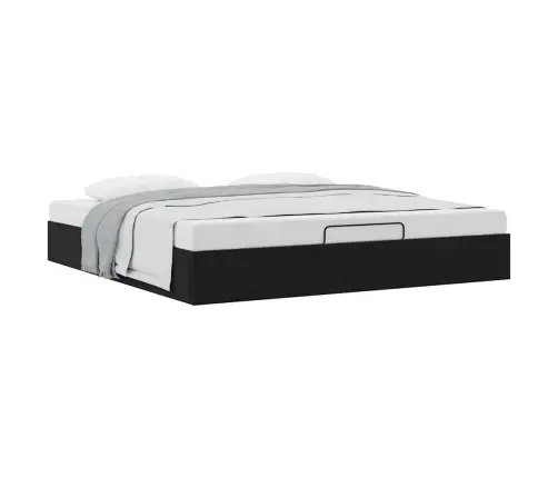 Osmaņu Gultas Rāmis Bez Matrača Melns 160X200 Cm Samts Vidaxl