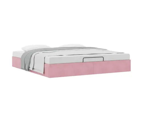 Osmanų Lovos Rėmas Be Čiužinio Rožinis 160X200 Cm Velvet