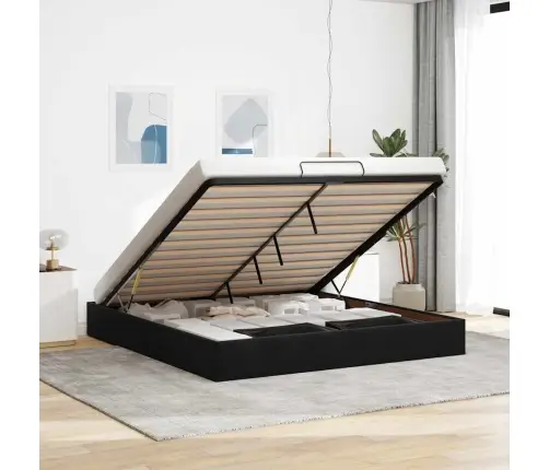 Osmanų Lovos Rėmas Be Čiužinio Juodas 200X200 Cm Velvet