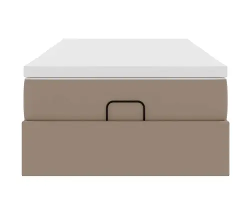 Osmaņu Gultas Rāmis Ar Matrača Kapučīno 80X200Cm Mākslīgā Āda Vidaxl