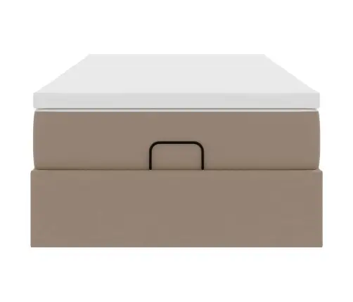 Osmaņu Gultas Rāmis Ar Matrača Kapučīno 90X190Cm Mākslīgā Āda Vidaxl