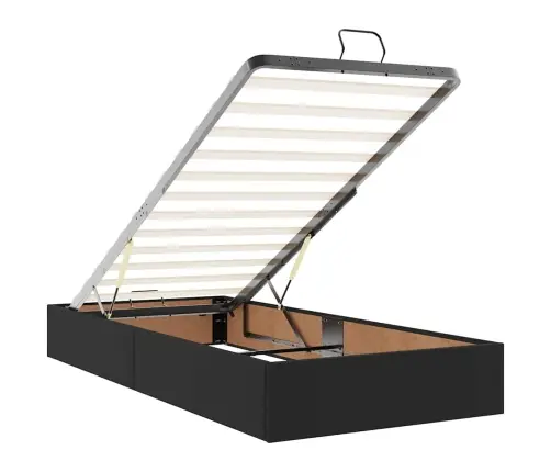 Osmaņu Gultas Rāmis Ar Matrača Melns 90X200Cm Mākslīgā Āda Vidaxl