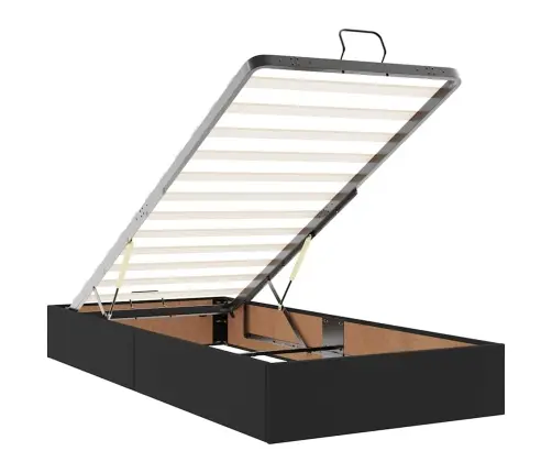 Osmaņu Gultas Rāmis Ar Matrača Melns 100X200Cm Mākslīgā Āda Vidaxl