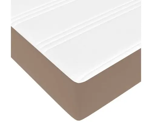 Ottomani Voodiraam Madratsiga, Cappuccino, 100X200cm Kunstnahk