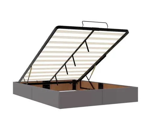 Ottomani Voodi Madratsiga, Hall, 140X190cm Kunstnahk