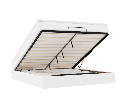 Osmaņu Gultas Rāmis Ar Matrača Balta 180X200Cm Mākslīgā Āda Vidaxl