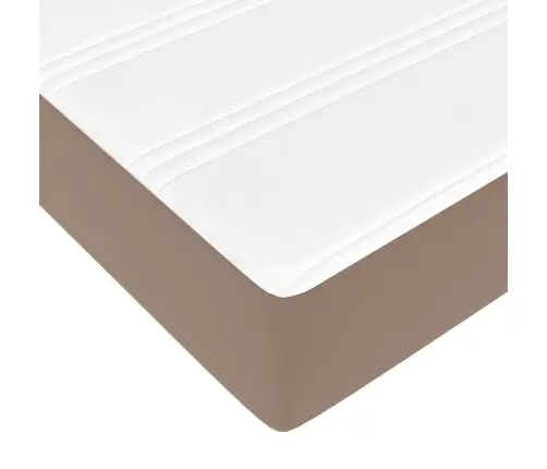 Ottomani Voodiraam Madratsitega Cappuccino 200X200Cm Kunstnahk