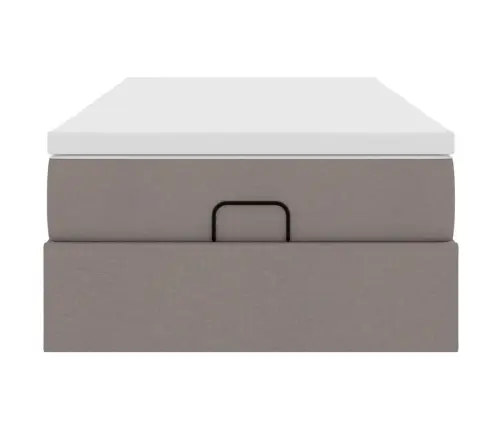 Ottomani Voodiraam Madratsiga, Pruunikashall, 80X200cm Kangas