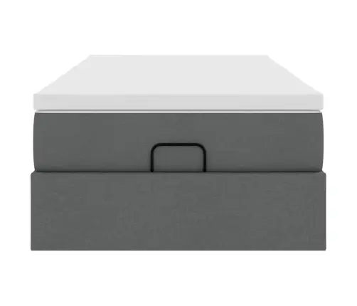 Osmaņu Gultas Rāmis Ar Matrača Tumši Pelēks 90X190 Cm Audums Vidaxl