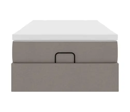 Ottomani Voodiraam Madratsiga, Pruunikashall, 90X190cm Kangas