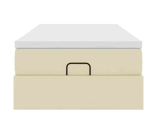 Osmaņu Gultas Rāmis Ar Matrača Krēma 90X190 Cm Audums Vidaxl