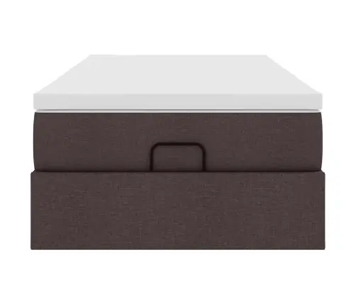 Osmaņu Gultas Rāmis Ar Matrača Tumši Brūns 90X200 Cm Audums Vidaxl