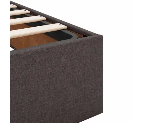 Osmaņu Gultas Rāmis Ar Matrača Tumši Brūns 100X200 Cm Audums Vidaxl