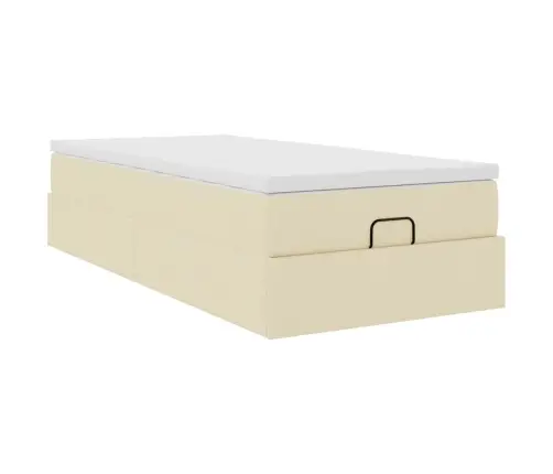 Osmaņu Gultas Rāmis Ar Matrača Krēma 100X200 Cm Audums Vidaxl