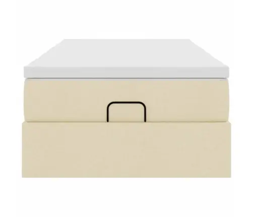 Osmaņu Gultas Rāmis Ar Matrača Krēma 100X200 Cm Audums Vidaxl