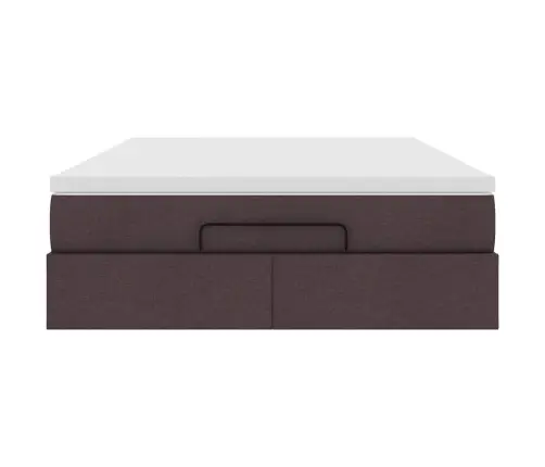 Osmaņu Gultas Rāmis Ar Matrača Tumši Pelēks 140X200Cm Audums Vidaxl