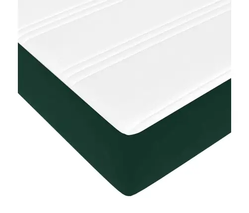 Osmaņu Gultas Rāmis Ar Matrača Tumši Zaļš 90X200Cm Samts Vidaxl