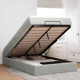 Osmaņu Gulta Ar Matrača, Gaiši Pelēks, 120X190 Cm, Samts Vidaxl