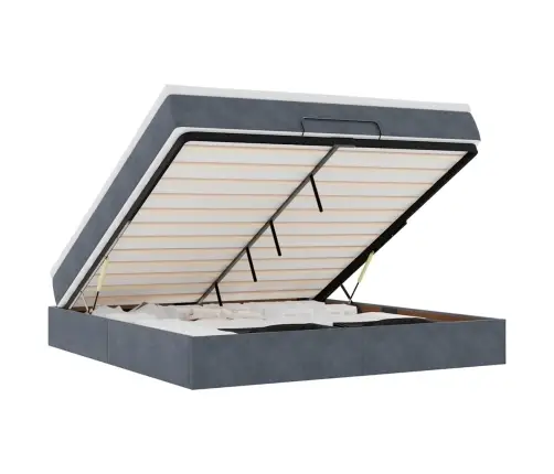 Ottomani Voodi Madratsiga, Tumehall, 180X200 cm Samet