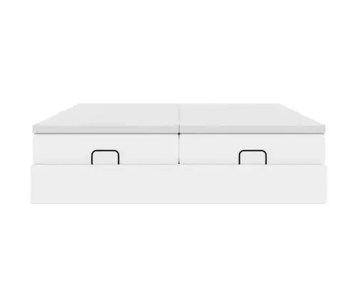 Osmanų Lovos Rėmas Su Čiužiniais, Baltas, 160X200cm Dirbt. Oda