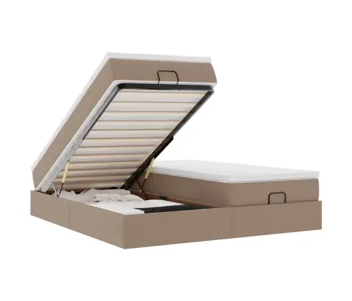 Osmanų Lovos Rėmas Su Čiužiniais, Kapučino, 160X200Cm