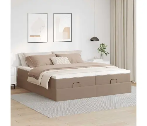 Osmanų Lovos Rėmas Su Čiužiniais, Kapučino, 160X200Cm