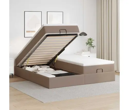 Osmanų Lovos Rėmas Su Čiužiniais, Kapučino, 160X200Cm