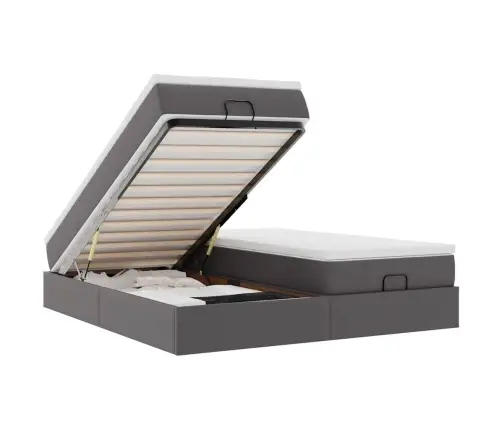 Ottomani Voodiraam Madratsitega, Hall, 180X200cm Kunstnahk