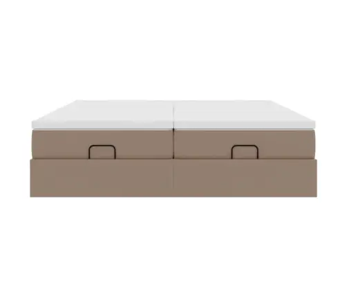 Osmaņu Gultas Rāmis Ar Matračiem Kapučīno 200X200Cm Vidaxl