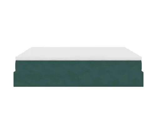 Osmaņu Gultas Rāmis Ar Matračiem Tumši Zaļš 160X200Cm Audums Vidaxl