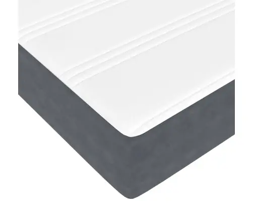 Ottomani Voodiraam Madratsitega, Tumehall, 180X200 cm Samet