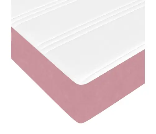 Osmaņu Gultas Rāmis Ar Matračiem Rozā 200X200Cm Audums Vidaxl