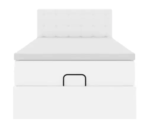 Osmanų Lova Su Čiužiniu, Baltas, 80X200cm Dirbtinė Oda