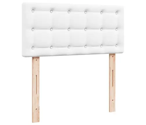 Osmanų Lova Su Čiužiniu, Baltas, 80X200cm Dirbtinė Oda