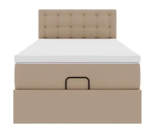 Osmaņu Gulta Ar Matrača, Kapučīno, 90X190Cm, Mākslīgā Āda Vidaxl