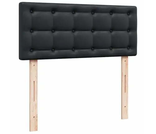 Osmanų Lovos Rėmas Su Čiužiniu, Juoda, 120X200cm Dirbtinė Oda