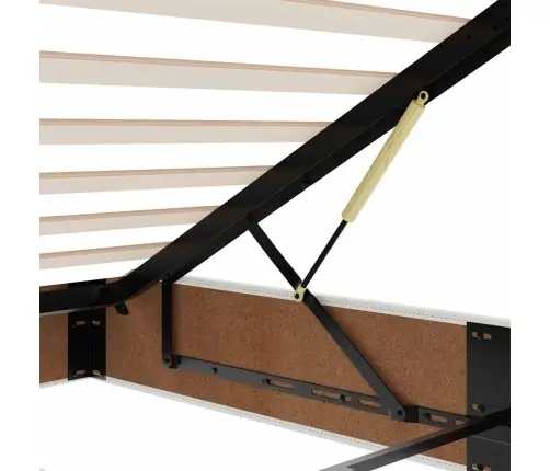 Osmanų Lovos Rėmas Su Čiužiniu, Balta, 180X200cm Dirbtinė Oda