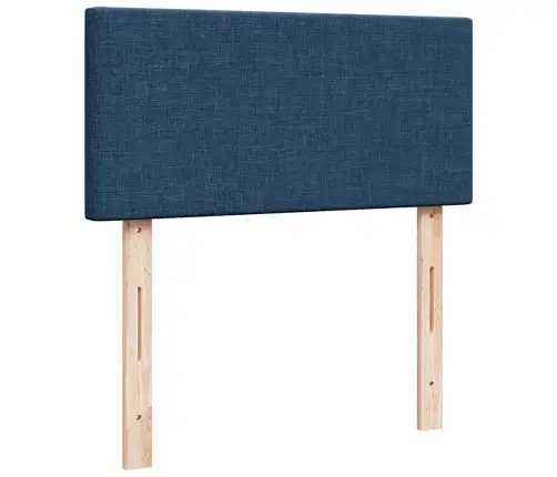 Osmaņu Gultas Rāmis Ar Matrača Zils 90X190 Cm Audums Vidaxl