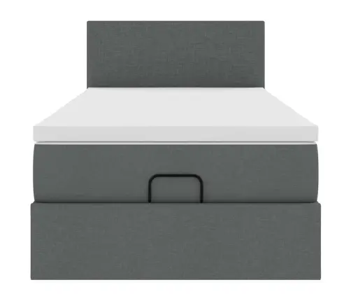 Osmanų Lovos Rėmas Su Čiužiniu, Pilkas, 100X200cm Audinys