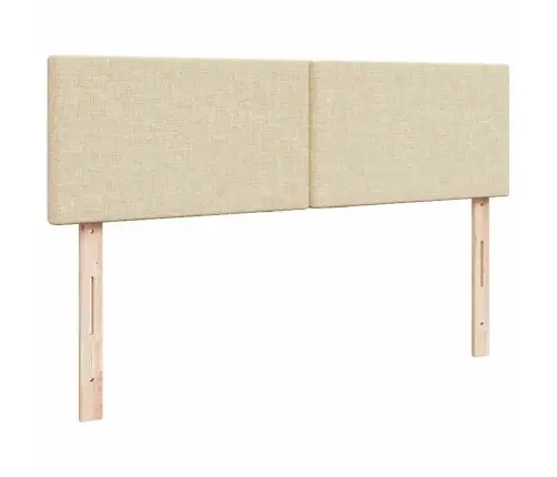 Osmaņu Gulta Ar Matraci, Krēmkrāsas, 140X190 Cm, Audums Vidaxl