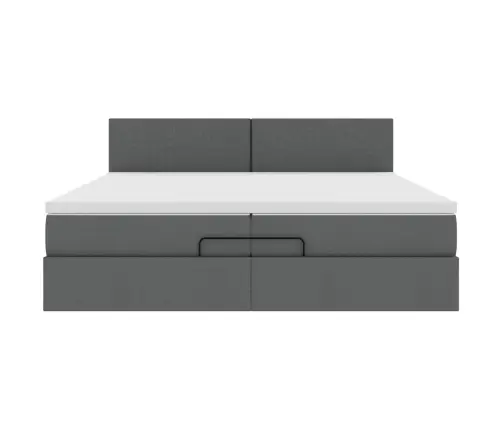 Ottomani Voodi Madratsiga, Tumehall, 200 X 200 cm Kangas