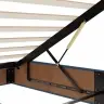Osmaņu Gultas Rāmis Ar Matrača Zils 200X200 Cm Audums Vidaxl