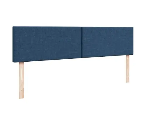 Osmaņu Gultas Rāmis Ar Matrača Zils 200X200 Cm Audums Vidaxl