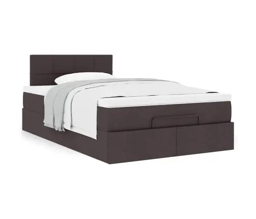 Osmaņu Gultas Rāmis Ar Matrača Tumši Pelēks 120X190 Cm Audums Vidaxl