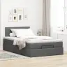 Osmaņu Gultas Rāmis Ar Matrača Tumši Pelēks 120X200 Cm Audums Vidaxl
