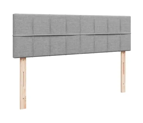 Osmaņu Gulta Ar Matraci, Gaiši Pelēks, 140X190 Cm, Audums Vidaxl