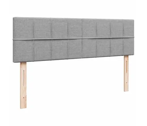 Ottomani Voodi Madratsiga, Helehall, 140X200 cm Kangas