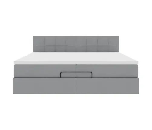 Ottomani Voodi Madratsiga, Helehall, 200 X 200 cm Kangas