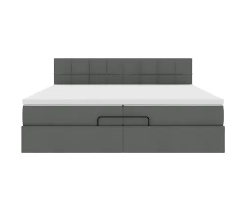 Ottomani Voodi Madratsiga, Tumehall, 200 X 200 cm Kangas