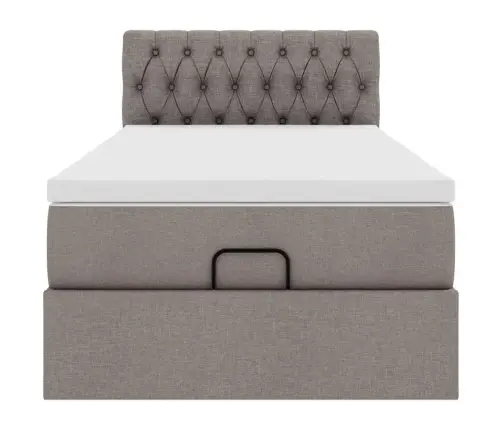 Ottomani Voodiraam Madratsiga, Pruunikashall, 80X200cm Kangas